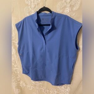 Figs Rafaela Scrub Top Ceil Blue